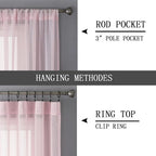 Tollpiz Short Sheer Tier Curtains Linen Textured Half Kitchen Curtain Sheers - Image 5