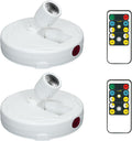 Cordless Spotlight Battery Powered, LED Accent Lighting with Remote and Timer, Display Puck Lights, Stick Uplight for Tree Portrait Gallery Picture Dartboard Painting Art Photo Plant