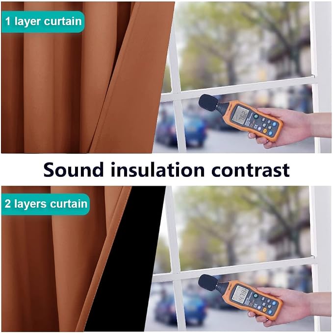 NICETOWN Full Shading Curtains 96 inches Long 2 Panels Set - Image 4