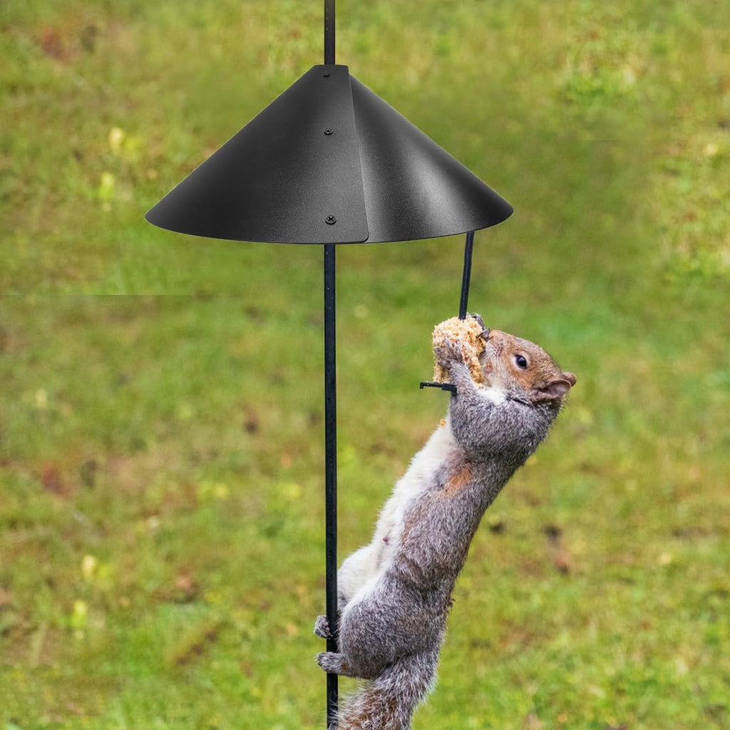 2 Pack Squirrel Baffle for Bird Feeder Pole，Keeps Squirrels Away from Bird Feeder Rods, (19 inch)