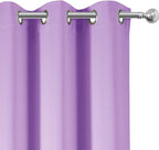 Blackout Curtains 52 x 90 Inch Long Lavender Curtains Set of 2 Panels Room - Image 6