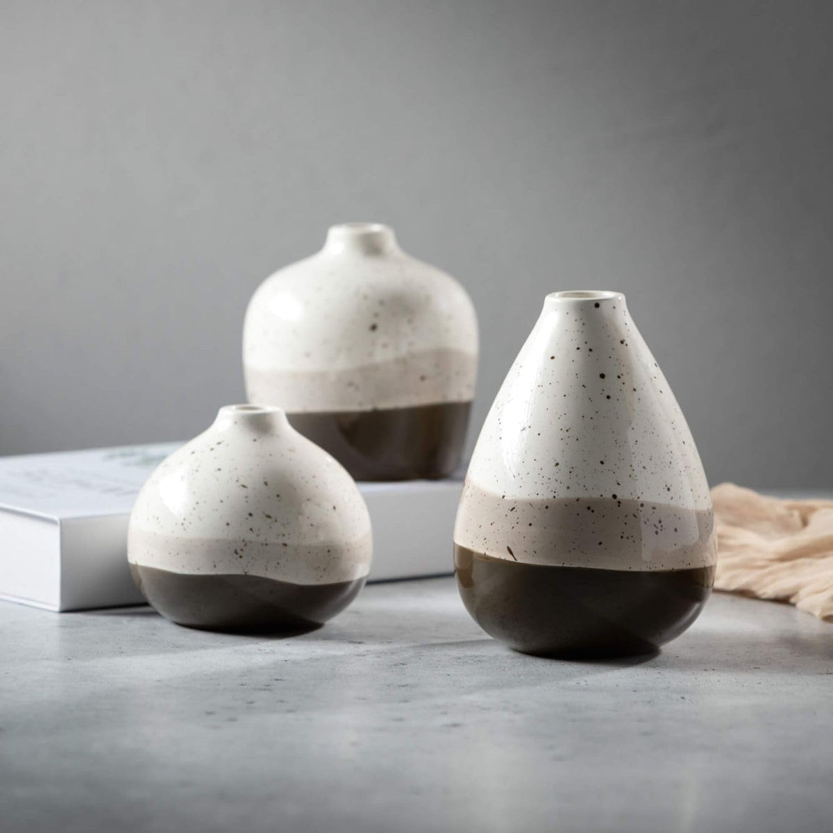 Sullivans Strata Mini Vase Set of 3, Trio Bud Vase, Perfect for Flower Greenery Stems Home Décor for Living Room, Office, Shelf Mantel (N3123)