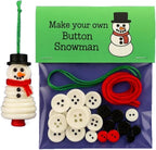 DIY Christmas Button Ornament Making Set - Snowman/Santa/Angel, Fun Holiday Craft Kit for All Ages, Ideal Xmas Tree Hanging Decor & Festive Gifts (10 pcs-B)
