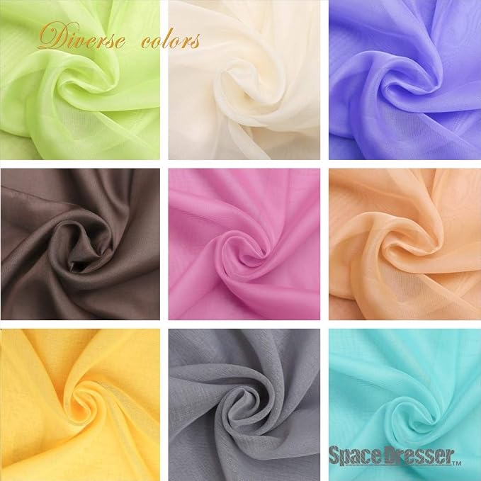 SpaceDresser Basic Rod Pocket Sheer Voile Window Curtain Panels White 1 Pair 2 - Image 8
