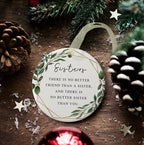 Sister Ornaments 2025 Sis Ornament Sister Christmas Ornament Forever Graduate Best Sis Ever Double-Sided Printing Ceramic 2.9"