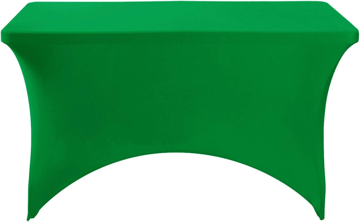 Spandex Table Cover for 4FT or 6ft or 8ft Table Universal Fitted Stretch Tablecloth for Party, Banquet, Wedding and Events-Emerald