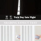 Vision Home White Pinch Pleated Full Blackout Curtains Thermal Insulated Window - Image 4