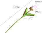 Mandy's Artificial Tulips 20 Stems Light Purple PU Faux Flowers for Wedding Home Decor 13.5 Inch