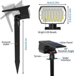 Solar Spot Lights Outdoor 10 Pack, [46 LED/3 Modes] Solar Landscape Spotlights Waterproof, 2-in-1 Auto On/Off Solar Powered Lights for Outside Yard Garden Wall Pathway(Cool White)