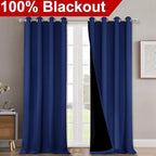 NICETOWN Full Shading Curtains 90" Long 2 Panels Set - Image 2