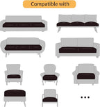 Fuloon Faux Leather Couch Cushion Slipcover, Waterproof Stretch Covers - Image 6