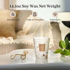 M&SENSE Santal Scented Candles for Home, Lead-Free Wick Highly Scented Jar Candles, 14.1 Oz 80 Hours Lasting Burning Candles Gifts for Women, Relaxing Aromatherapy Candle for Stress Relief