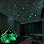 Quanhaigou Realistic 3D Domed Stars Glow in The Dark,615 pcs Dots Stars for Starry Sky, Stickers for Ceiling and Wall Decals, Perfect for Kids Bedding Room Party Birthday Gift(615 pcs)