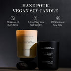 M&SENSE Natural Soy Candle| Oud Wood | 8.82 oz, 50H Burn | Minimalist Scented Candle for Relaxation, Gifting, Home Décor | for Bedroom, Office, Party Medium