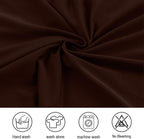 JQinHome 6 Pcs Dining Chair Slipcover,High Stretch Removable Washable Chair Seat Protector Cover for Home Party Hotel Wedding Ceremony (Pack of 6, Coffee)