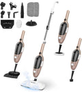 Steam Mop - All-in-one Powerful Handheld Steam Cleaner Detachable Floor Steamer with 11 Accessories, MultiPurpose Steamer for Hardwood Floors, Clothes,Windows,Tiles,Carpet, Whole Home Use, Rose Gold