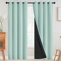 SimpleHome Aqua 100% Blackout Curtains Room Darkening Living Room 84 Inch | by SimpleHome