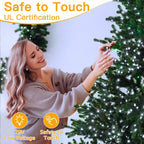 Ollny Christmas Lights Outdoor, 393FT 1200 LED IP67 Waterproof Christmas Tree Lights with 8 Modes Remote Timer, String Lights for House Yard Outside Indoor Xmas Decorations Cool White