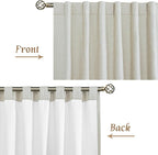 Natural 100% Blackout Linen Curtains 45 Inches - Image 8