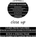 WYJDFART Inspirational Posters The Wolf Of Wall Street 8 Rules To Success Printed Canvas Painting Motivational Wall Art for Office Hallway Gym Bedroom Living Room Framed Ready to Hang[24" W X 36" H]