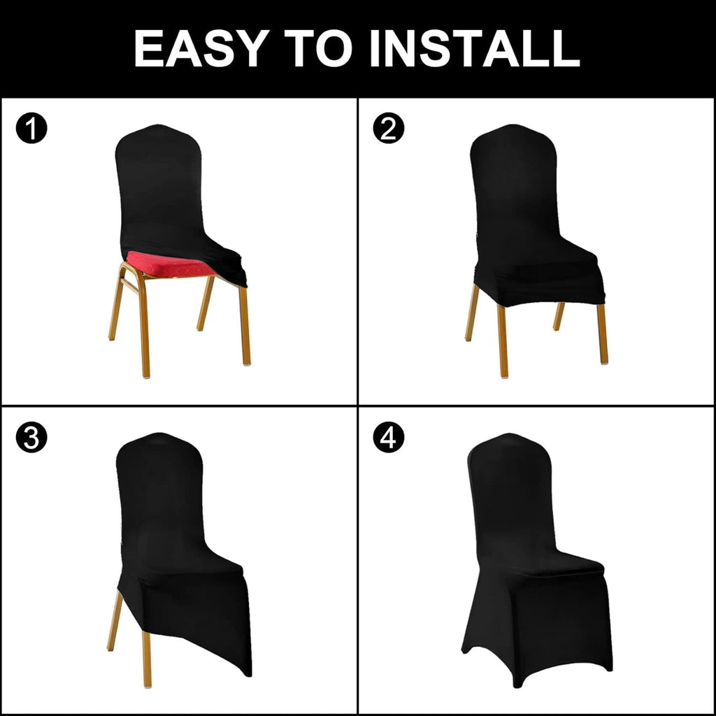 SUPERO Waterproof Spandex Chair Cover 25PCS, Stretch Dining Chair Covers, Polyester Outdoor Chair Covers, Protector Stretch Chair Cover for Party Universal, Banquet, Wedding Event, Hotel(Grey)
