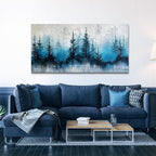 hyidecorart Framed Wall Art For Living Room Wall Decor For Office Misty Forest Trees Pictures Scenery Abstract Wall Painting Artwork Bedroom Decoration Canvas Prints Art Home Room Posters Hang Easy