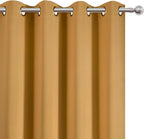 Blackout Curtains 66 x 72 Inch Long Mustard Yellow Curtains Set of 2 Panels - Image 6