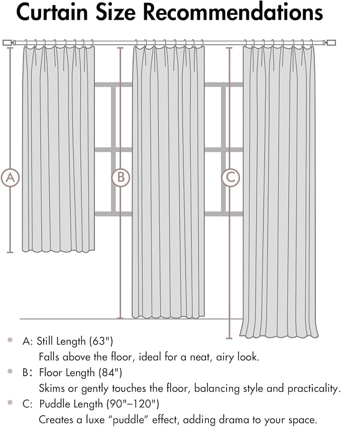 MIULEE Navy Blue Pinch Pleated 100% Blackout Linen Curtains 40x108 Inches | - Image 9