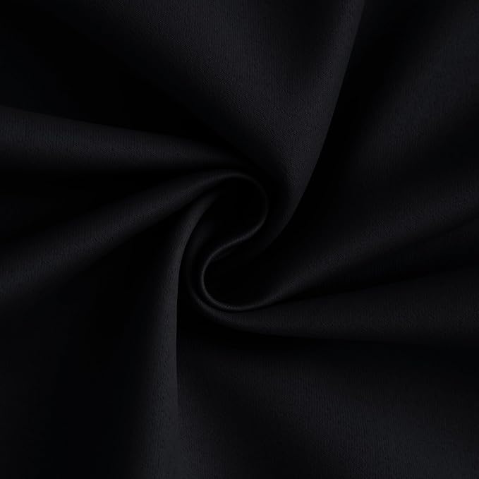 Yakamok Black 100% Blackout Curtains 84 Inches Long - Image 3