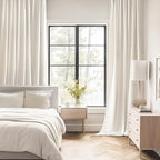 MIULEE Ivory Back Tab Blackout Curtains 52x63 Inches Long 2 Panels Set | Rod - Image 2