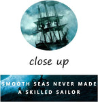 Smooth Seas Never Made A Skilled Sailor Inspirational Wall Art Motivational Canvas Poster Entrepreneur Quote Picture Home Office Decor Painting Framed and Stretched Ready to Hang [18''W x 24''H]
