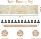 Sioloc 1 Pack Beige Cheesecloth Table Runner Fall Autumn Decor for Home 10ft Table Cloth for Tea Wedding Birthday Party Baby Bridal Shower Halloween Thanksgiving