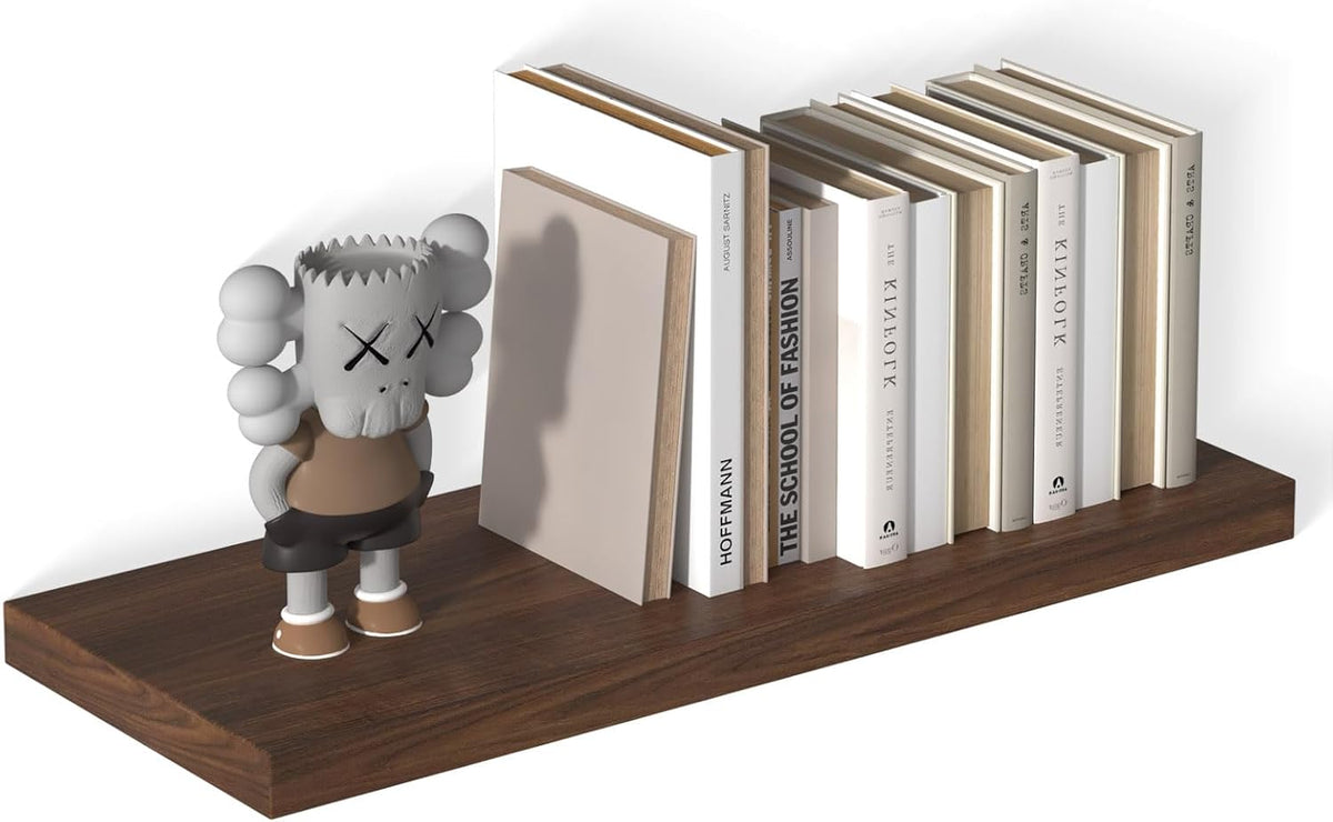 12 Inch Deep Floating Shelves for Wall 1 Pack Floating Shelves Large Storage Space Wall Mount Shelf for Living Room Kitchen Bathroom 30" W x 12" D x 1.2" H Walnut