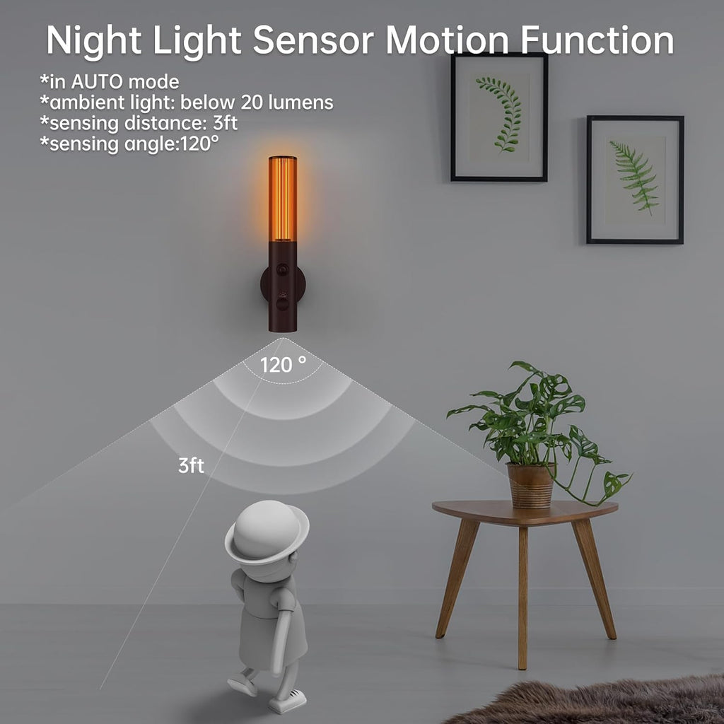 Koopala Motion Sensor LED Night Lights, Rechargeable Battery Operated Indoor Smart Motion Detector Nightlights with 3 Modes&3 Brightness, Auto Body Sensor Wall Lamps for Closet Stairway Cabinet