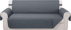 Reversible 4 Seater Sofa Cover 91" Large, Dark Blue | Couch Cover Furniture by LuxshareHome