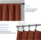 Simplebrand Ava Terracotta Short Blackout Curtains - Image 3