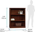 Sauder Miscellaneous Storage 3 Bookcase/Book Shelf, L: 35.28" x W: 13.23" x H: 43.78", Select Cherry finish