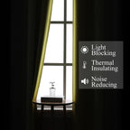 Black and Yellow Ombre Blackout Curtains 72 Inches Long | Room Darkening - Image 3