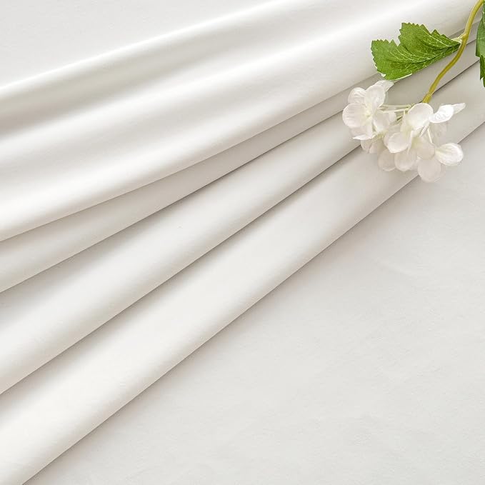 MIULEE Velvet Curtains 50W x 63L 2 Panels Ivory Blackout Curtains | Luxury - Image 7