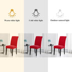 Joccun Chair Covers for Dining Room Set of 2, Dining Chair Slipcovers Stretch Dining Room Chair Covers Seat Protector,Washable Parsons Chair Cover for Home,Hotel,Banquet(Ruby,2 Pack)