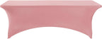 2Pack Spandex Table Cover for 6Ft or 4fT or 8ft Table Universal Fitted Stretch Tablecloth for Party, Banquet, Wedding and Events-Dusty Pink