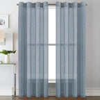 H.VERSAILTEX Linen Curtains Flax Linen Blended Curtain Panels by HVERSAILTEX
