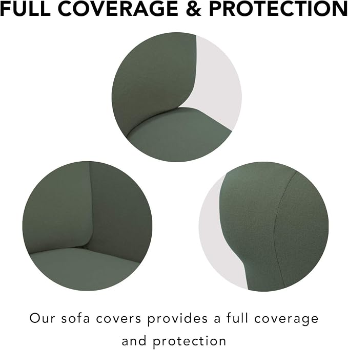 PureFit Stretch Loveseat Covers Fleece Couch Covers - Image 3