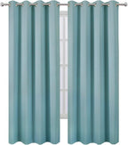 Blackout Curtains 52 x 108 inch/Stone Blue Curtains Set of 2 Panels/Thermal - Image 2
