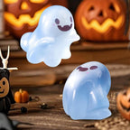 32 Sets Halloween Mini Ghost Figures with Box, Glow in The Dark Mini Resin Ghosts, Luminous Ghost Miniature Resin Figurines for Halloween Party Favors (1PCS A)