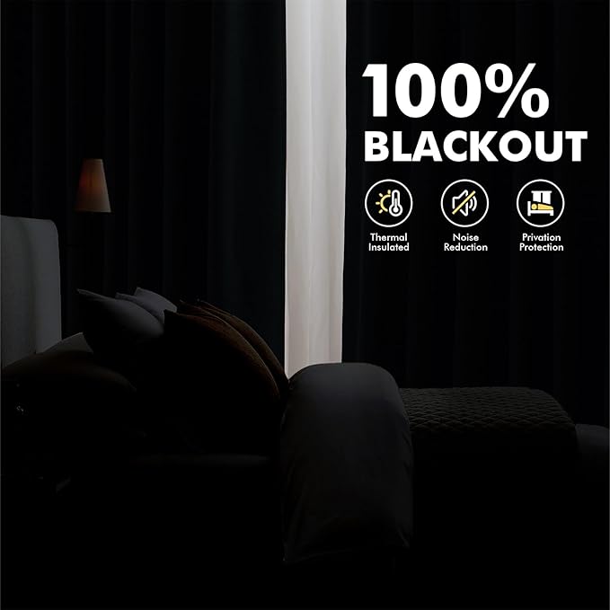MIULEE 100% Blackout Linen Curtains 42 x 90 Inch Sage Green 2 Panels | Thermal - Image 2