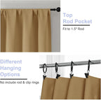 Simplebrand Ava Gold Short Blackout Curtains - Image 3