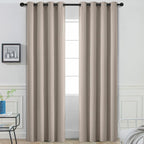 Yakamok Room Darkening Curtains 52x84 inch Length Natural-Living Room | 2 panels by Yakamok