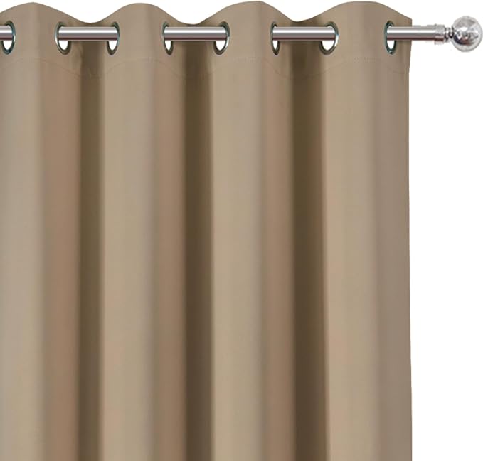 Natural Thermal Blackout Curtains/52 x 95 Inch/Set of 2 Panels Room Darkening - Image 5