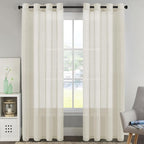 H.VERSAILTEX Linen Curtains Flax Linen Blended Curtain Panels by HVERSAILTEX